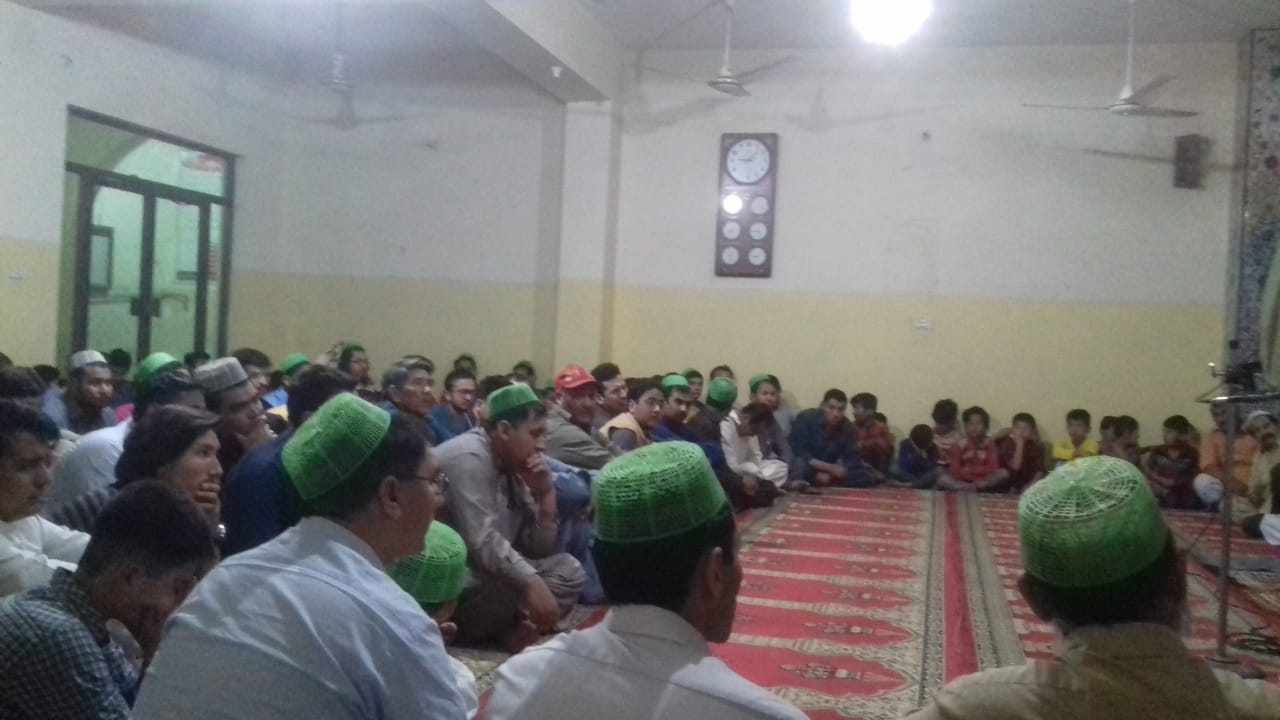 جامع مسجد شاہ قاسم فیض بخش علی پور اسلام آباد میں محفل عید امام عالی مقام کا انعقاد